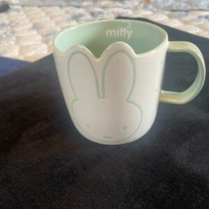 Miffy Ceramic Bunny Mug in Mint and White NWOT
